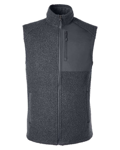 North End Men's Aura Sweater Fleece Vest NE714 #color_Carbon/ Carbon