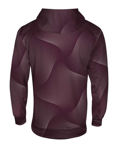 Badger Youth Warp Hooded Long Sleeve T-Shirt 2413 #color_Maroon