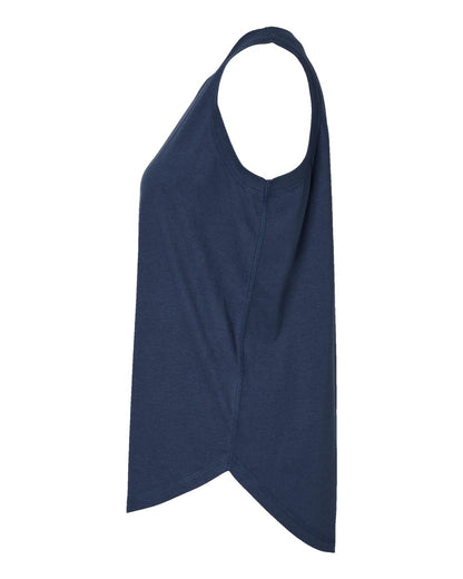 LAT Women's Relaxed Fine Jersey Tank 3592 #color_Denim