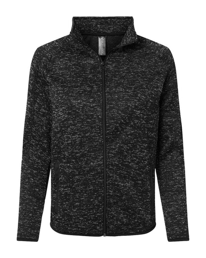 Burnside Women's Sweater Knit Jacket 5901 #color_Heather Black