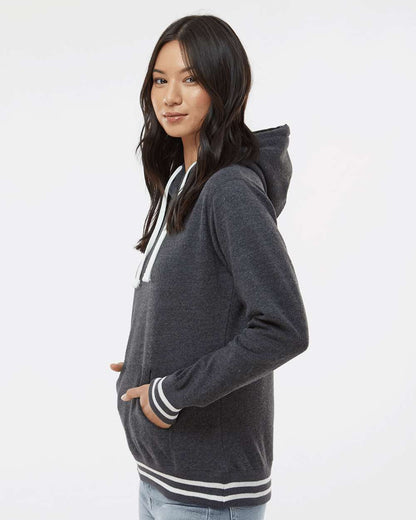 J. America Women’s Relay Hooded Sweatshirt 8651 #colormdl_Black