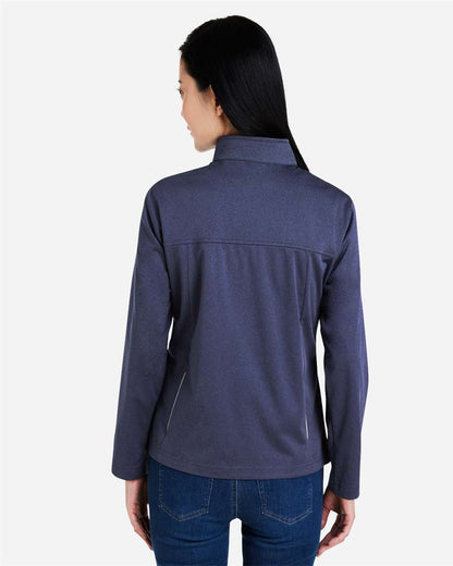 CORE365 Women's Techno Lite Three-Layer Knit Tech-Shell CE708W #colormdl_Classic Navy Heather