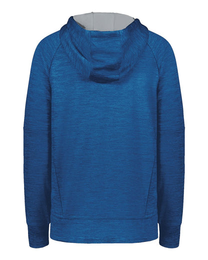 Holloway Women's All-Pro Performance Fleece Hooded Sweatshirt 223780 #color_Royal Heather/ Silver
