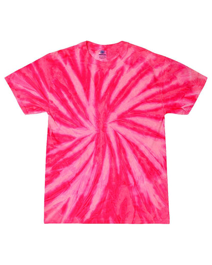 Colortone Youth Multi-Color Tie-Dyed T-Shirt 1000Y #color_Neon Bubblegum