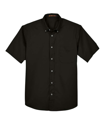 Harriton Men's Easy Blend™ Twill Dress Shirt with Stain-Release M500S #color_Black