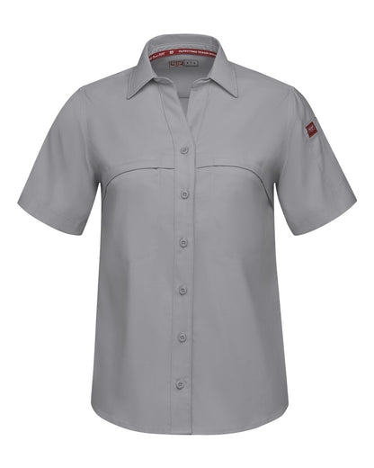 Red Kap Women's Cooling Work Shirt TSW1 #color_Gravel