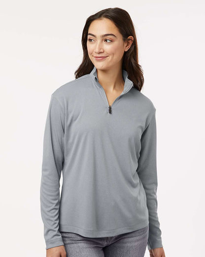 AllPro Women's Pro-Lock Performance Quarter-Zip Pullover 41870L #colormdl_Heather Steel