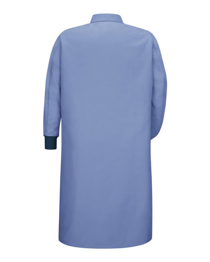 Red Kap Unisex Gripper-Front Pocketless Butcher Coat With Knit Cuffs KS60 #color_Light Blue