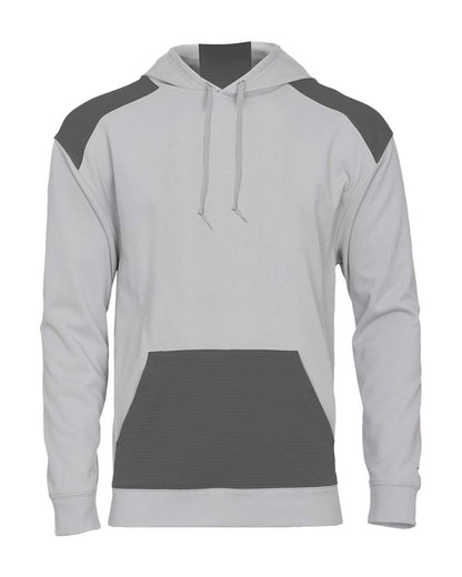 Badger Breakout Performance Fleece Hooded Sweatshirt 1440 #color_Silver/ Graphite