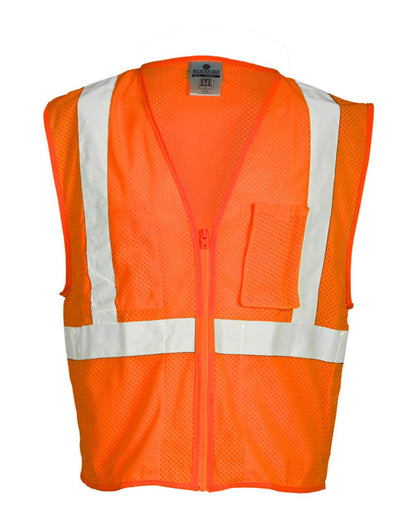 Kishigo Unisex Self Extinguishing Mesh Vest FM419-420 #color_Orange