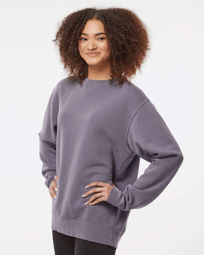 Independent Trading Co. Midweight Pigment-Dyed Crewneck Sweatshirt PRM3500 #colormdl_Pigment Plum