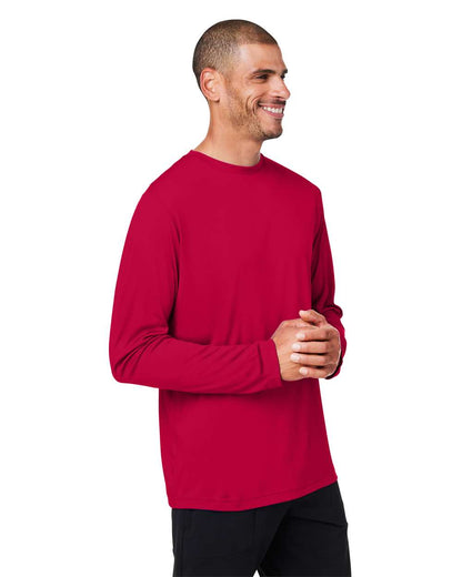 CORE365 Unisex Capital Long Sleeve Performance T-Shirt CE10L #colormdl_Classic Red