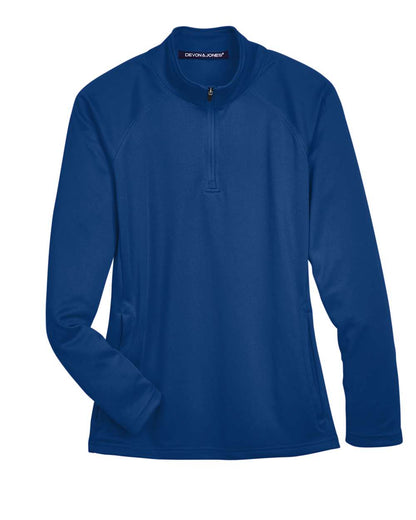 Devon & Jones Women's Stretch Tech-Shell® Compass Quarter-Zip Pullover DG440W #color_True Royal