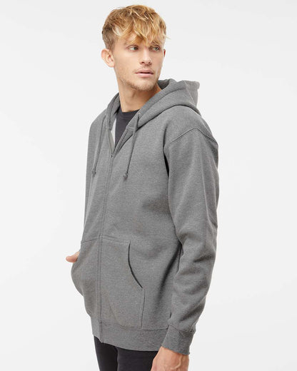 Independent Trading Co. Unisex Heavyweight Full-Zip Hooded Sweatshirt IND4000Z #colormdl_Gunmetal Heather