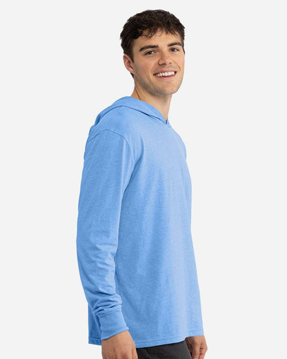 Next Level Unisex CVC Hoodie Long Sleeve T-Shirt 6221 #colormdl_Heather Columbia Blue