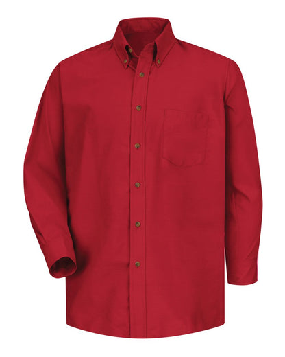 Red Kap Men's Poplin Dress Shirt SP90 #color_Red