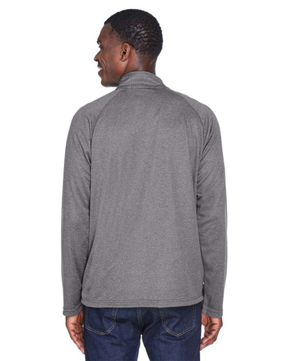 Devon & Jones Men's Stretch Tech-Shell® Compass Quarter-Zip Pullover DG440 #colormdl_Dark Grey Heather