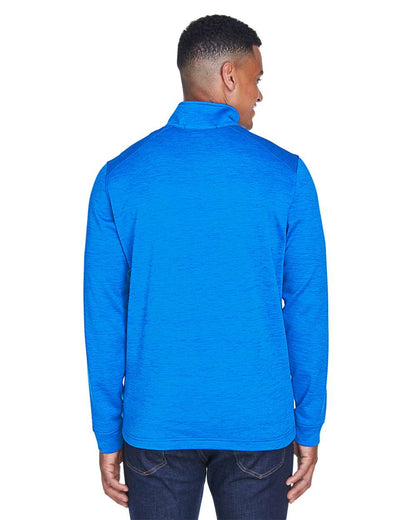 Devon & Jones Men's Newbury Mélange Fleece Quarter-Zip Pullover DG798 #colormdl_French Blue Heather