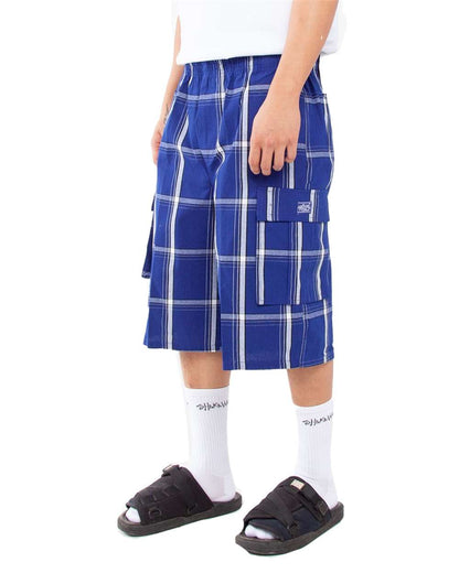 Shaka Wear Men's Plaid Shorts SHSP #colormdl_Royal