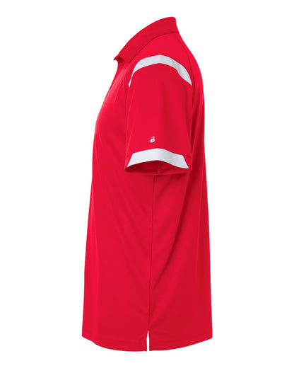 Badger Men's On the Rise Polo 3350 #color_Red/ White