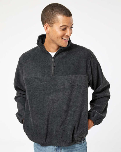 Burnside Polar Fleece Quarter-Zip Pullover 3052 #colormdl_Heather Charcoal