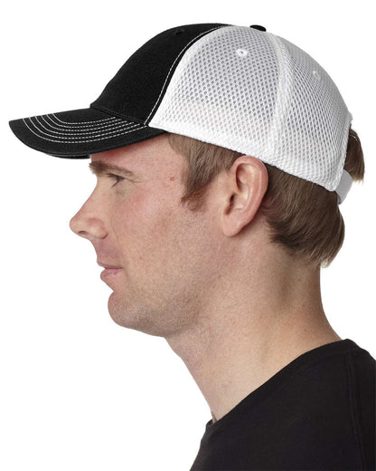 Adams Headwear Fairway Cap FA102 #colormdl_Black/ White