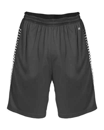 Badger Youth Lineup Shorts 2212 #color_Graphite