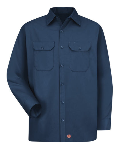 Red Kap Men's Tall Utility Long Sleeve Work Shirt ST52T #color_Navy
