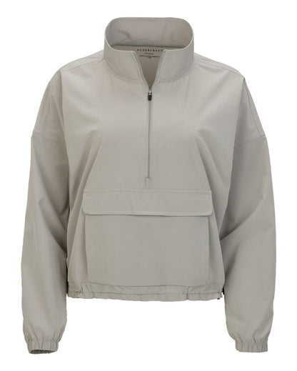 Boxercraft Women's Stretch Woven Quarter-Zip Pullover BW5204 #color_Oxford