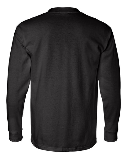 Bayside USA-Made Long Sleeve Pocket T-Shirt 8100 #color_Black