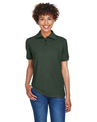 UltraClub Women's Whisper Pique Polo 8541 #colormdl_Forest Green