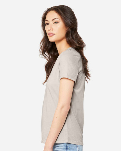 BELLA + CANVAS Women's Relaxed Heather CVC V-Neck Tee 6405CVC #colormdl_Heather Dust