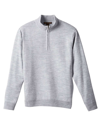 Harriton Unisex Pilbloc™ Quarter-Zip Pullover Sweater M421 #color_Grey Heather