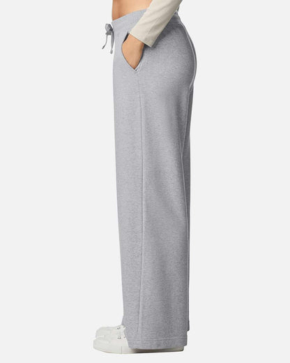 American Apparel Women's French Terry Wide Leg Pants FTP00 #colormdl_Heather Grey
