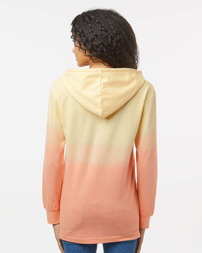 MV Sport Women's French Terry Ombré Hooded Sweatshirt W20185 #colormdl_Sunray/ Creamsicle