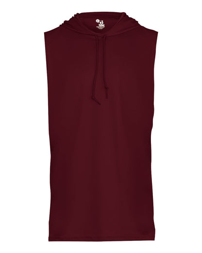 Badger Men's B-Core Sleeveless Hooded T-Shirt 4108 #color_Maroon