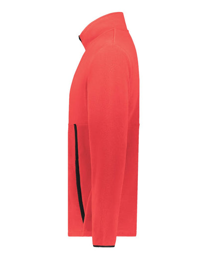 Augusta Sportswear Youth Eco Revive™ Polar Fleece Quarter-Zip Pullover 6856 #color_Scarlet