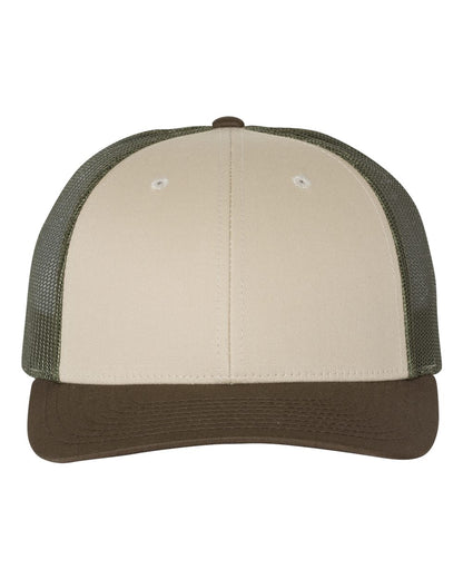 Richardson Low Pro Trucker Cap 115 #color_Tan/ Loden/ Brown