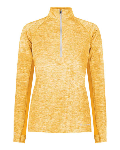 Holloway Women's Electrify CoolCore® Quarter-Zip Pullover 222774 #color_Gold Heather