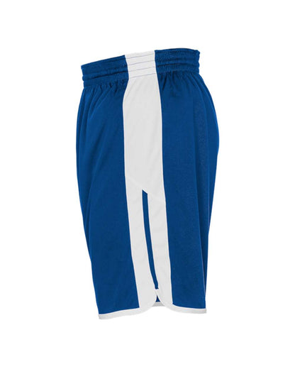Alleson Athletic Youth Crossover Reversible Shorts 590PSPY #color_Royal/ White