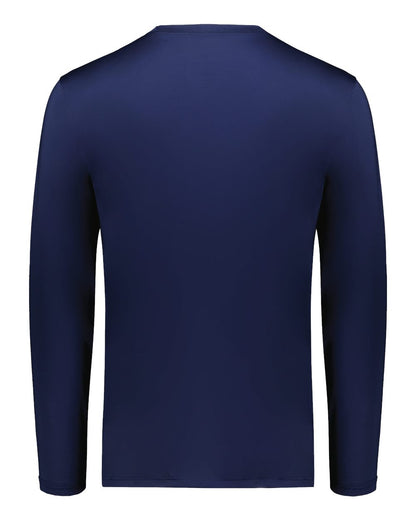 Holloway Unisex Essential Long Sleeve T-Shirt Powered By Coolcore 222138 #color_Navy