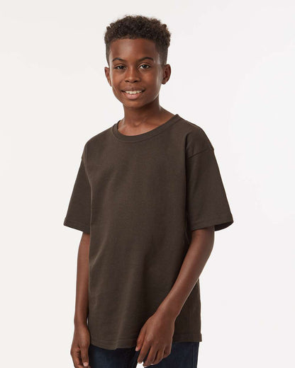 M&O Youth Gold Soft Touch T-Shirt 4850 #colormdl_Chocolate
