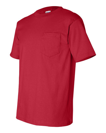 Bayside Unisex USA-Made Pocket T-Shirt 7100 #color_Red