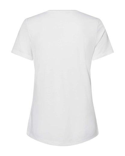 BELLA + CANVAS Women's Relaxed Triblend Short Sleeve V-Neck Tee 6415 #color_Solid White Triblend