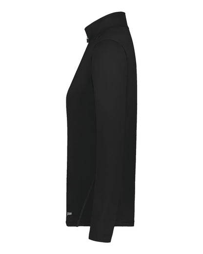 Holloway Women's CoolCore® Quarter-Zip Pullover 222340 #color_Black