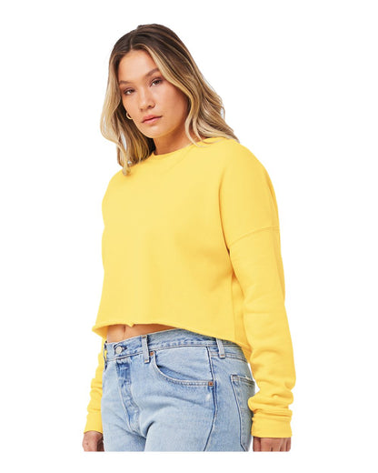 BELLA + CANVAS Women's Crop Crew Fleece 7503 #colormdl_Yellow