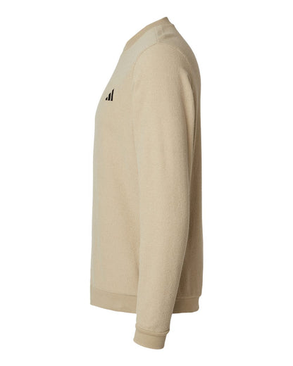 Adidas Men's Terry Loop Crewneck Sweatshirt A586 #color_Hemp