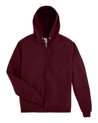 Hanes Unisex EcoSmart® Full-Zip Hooded Sweatshirt P180 #color_Maroon