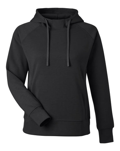 J. America Women's Apex Fleece Hooded Sweatshirt 8753 #color_Black
