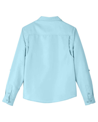 Harriton Women's Key West Performance Staff Shirt M580LW #color_Cloud Blue